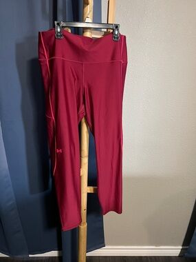 Under Armour Burgundy Performance Leggings